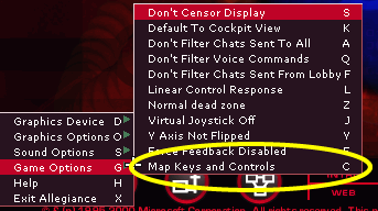 Mapping keys and controls